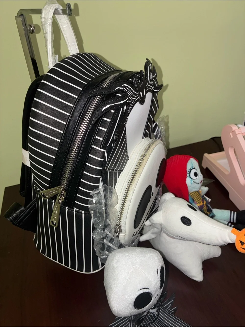 Nightmare Skull Mini Backpack - Black & White
